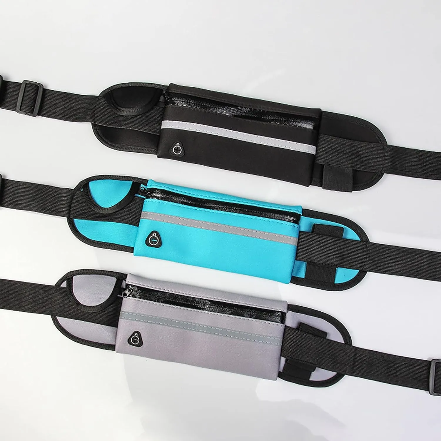 Slim Running Belt, Waterproof Fanny Pack for Men,Phone Holder for Running,Reflective Waist Bag,Runners Belt Pouch,Money Belt,Waist Pack for Camping Running Workout Travel