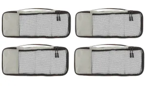Slim Travel Packing Cube Set for Clothes & Laundry Storage (4-Piece)
