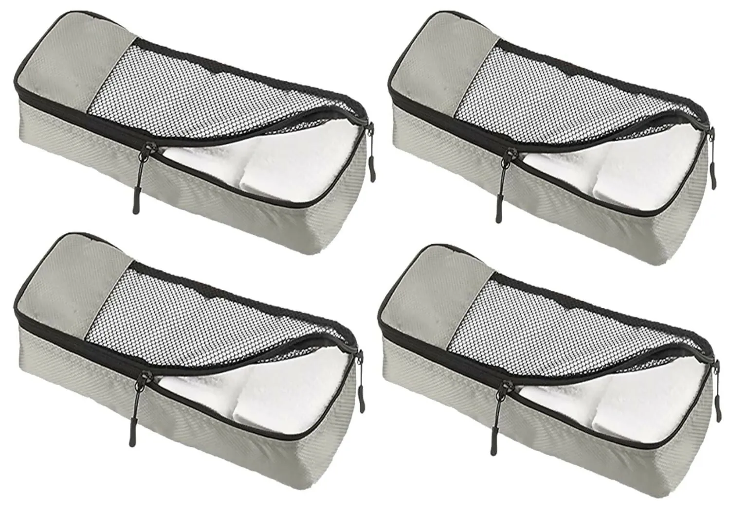Slim Travel Packing Cube Set for Clothes & Laundry Storage (4-Piece)