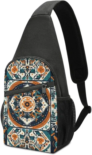 Sling Bag for Women Fanny Chest Bag Pack Travel Bag Special Aboriginal Patterns Printed Cross Body Bag