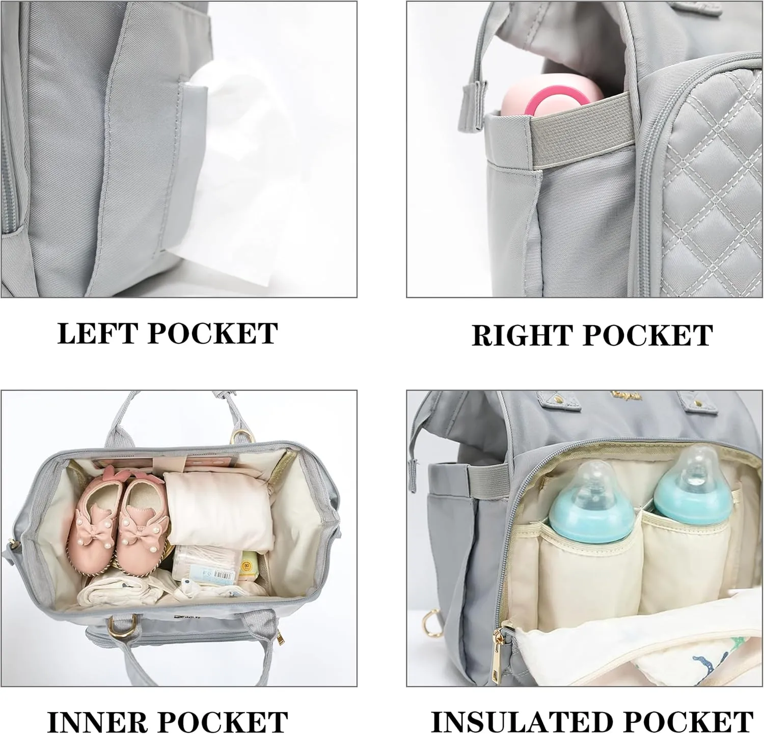Small Diaper Bag, Mini Baby Backpack, Multi-function Waterproof Travel Tote Work Bag