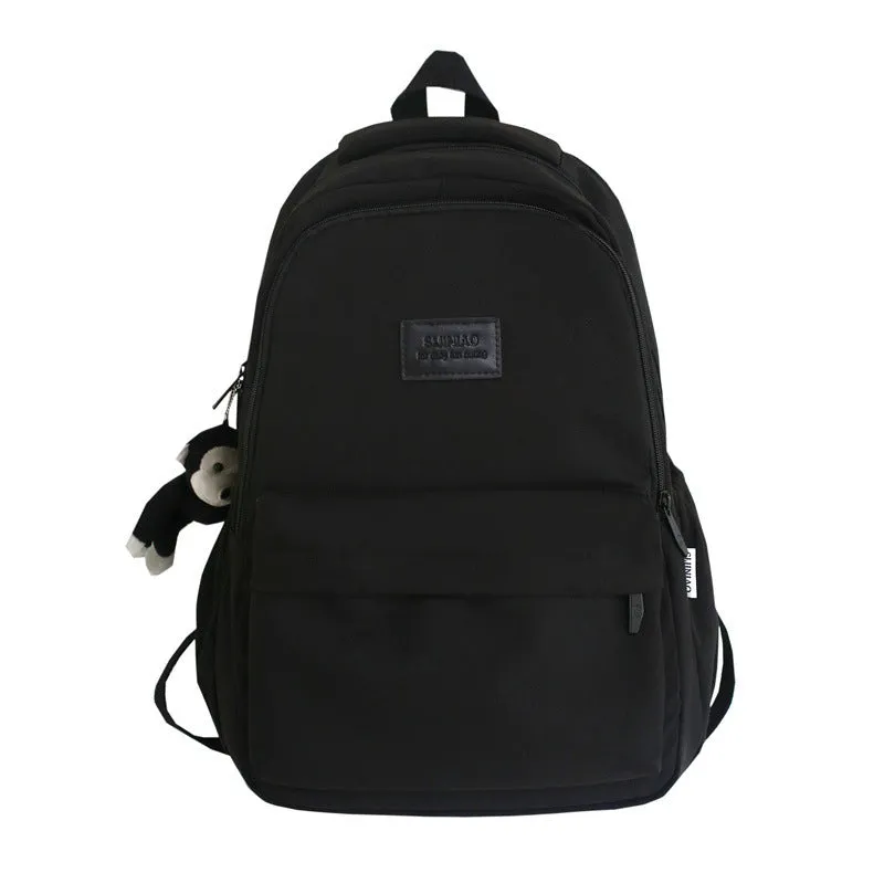 Solid Color Female Korean University Style Junior Backpacks