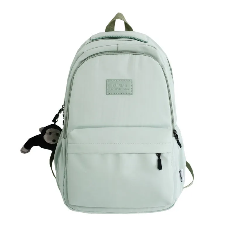 Solid Color Female Korean University Style Junior Backpacks