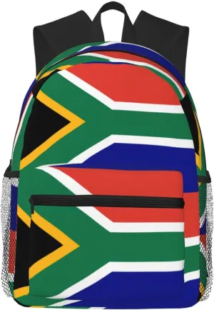 South African Flag Print Comfortable Backpack Ideal For Travel, Outdoor And Everyday Use, Unisex