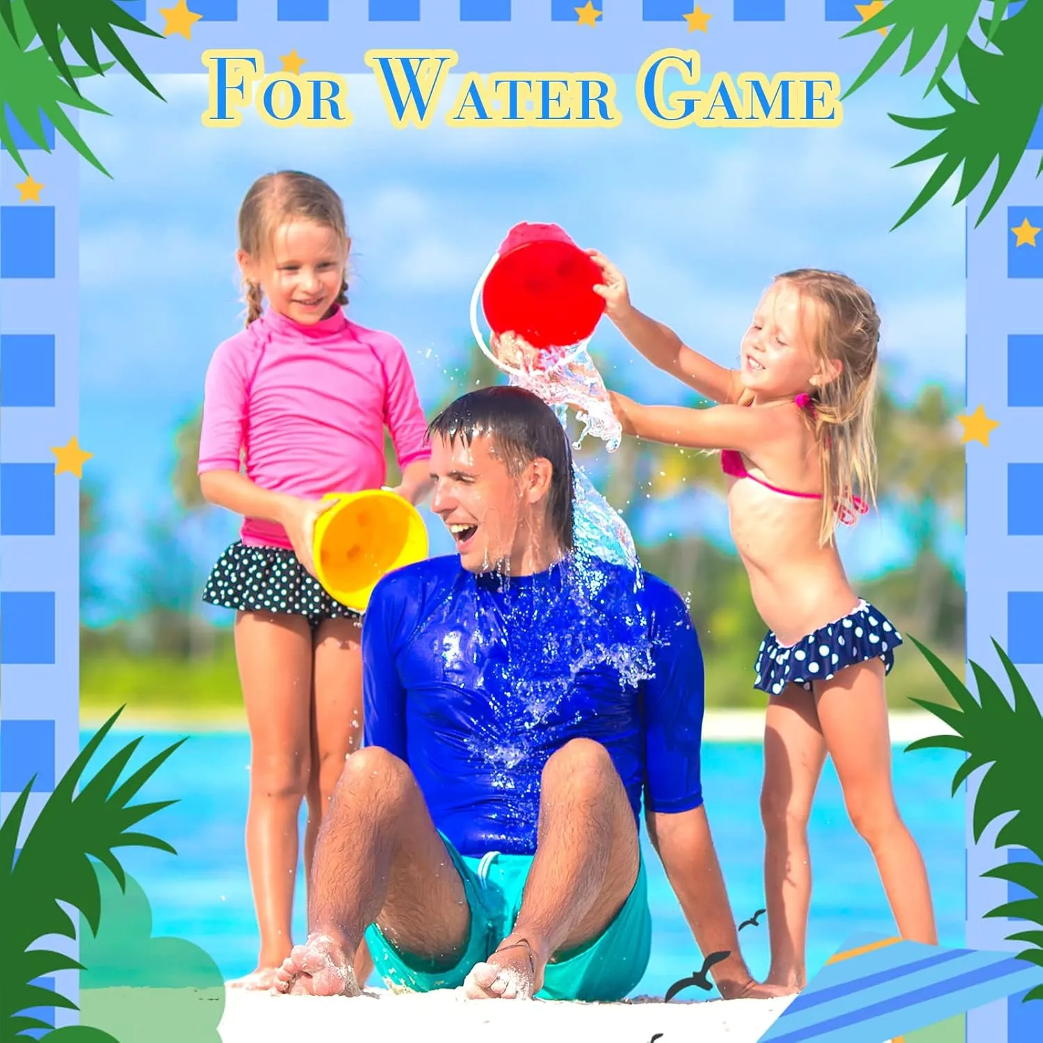 Sratte 18 Packs Beach Sand Buckets and Shovels Sets for Boys Girls, Plastic Beach Pails Sand Toys for Summer Pool Party Favors