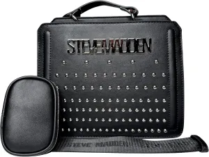 Steve Madden Bevelyn Convertible Tote Bag, Black/Stud