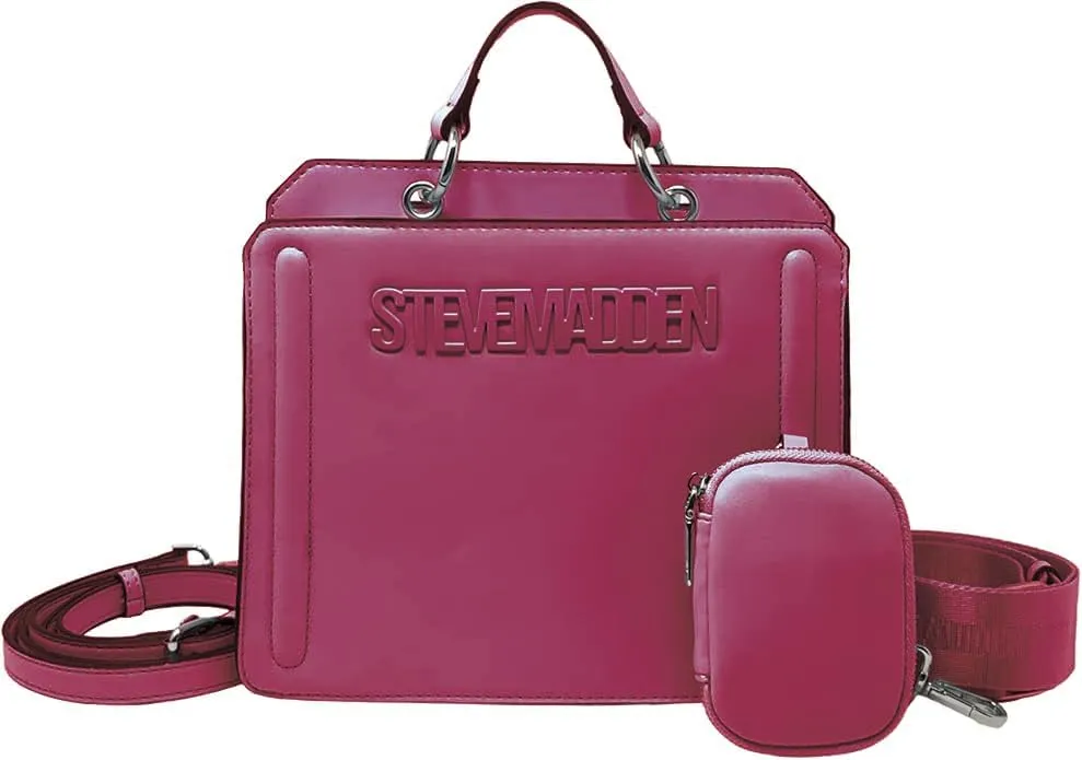 Steve Madden Bevelyn Convertible Tote Bag, Cranberry