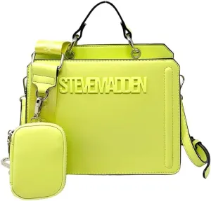Steve Madden Bevelyn Convertible Tote Bag, Cyber Lime