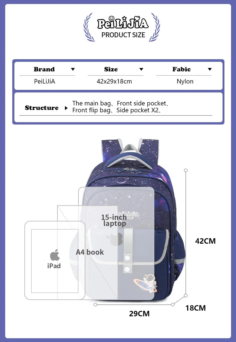 Super Cute Space School Bags