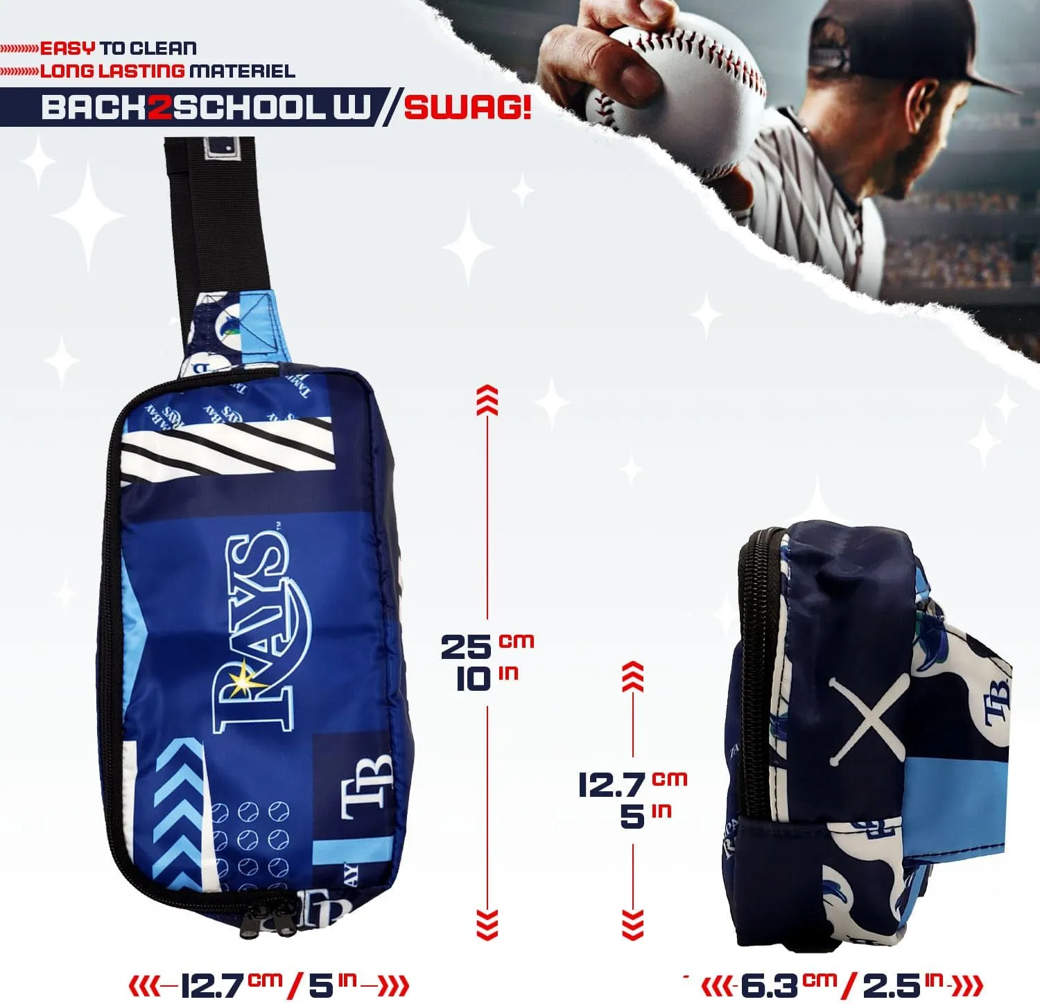 Tampa Bay Rays Crossbody Fanny Pack, Licensed Gift Merch for Rays Fans TM1872 (Street Series Adult Bags) Elevate Trendy Belt Bag - Perfect Waist Bag Tampa Bay Merchandise for Women