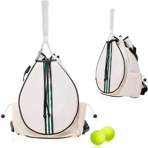 Tennis Bag Tennis Backpack for Women - Racket Pouch Case Pickleball, Badminton, Squash Sports Racquet Convertible Shoulder Tote Strap Stylish Design, Large Compartment Storage