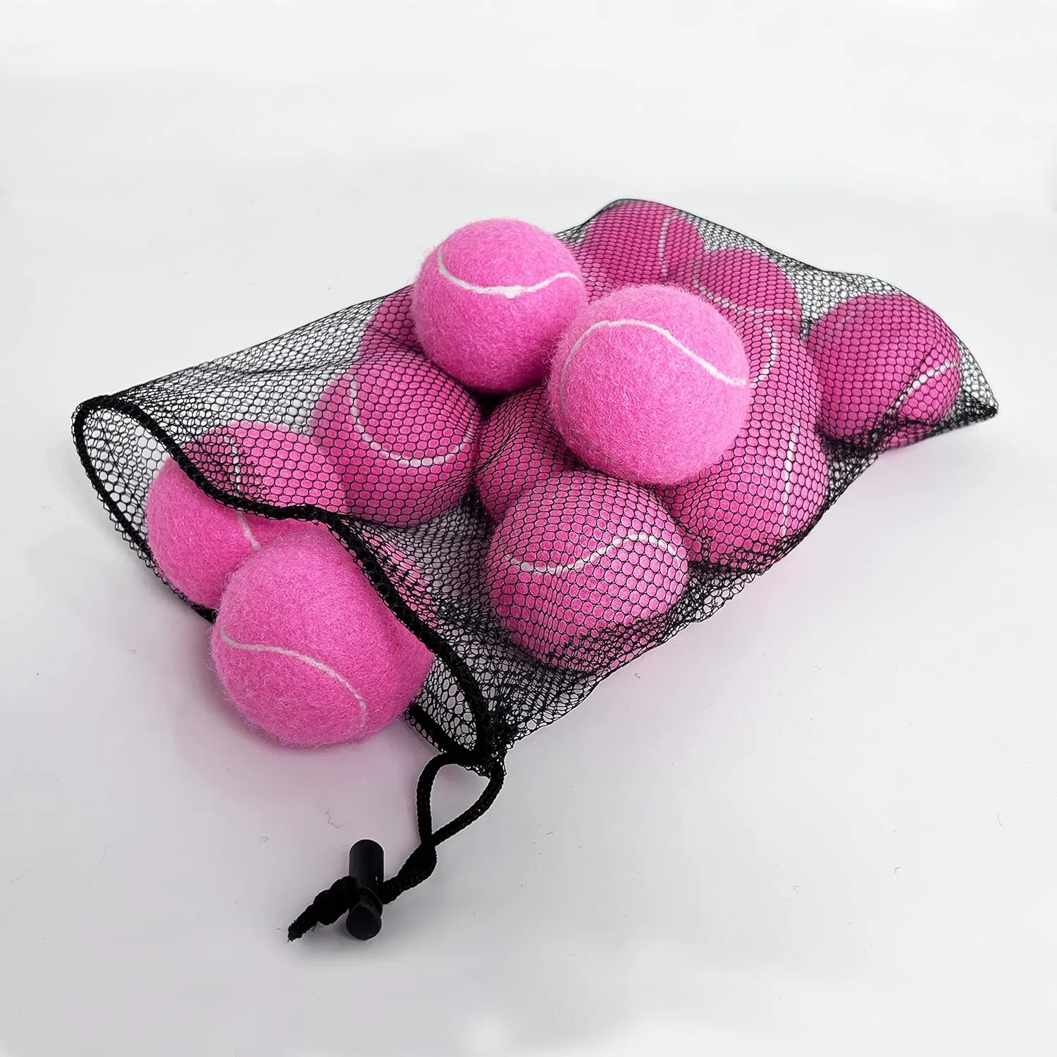 Tennis Balls, 12 Packs Practice Tennis Balls for Beginner, Training Playing Tennis Balls for Dogs, Come with Mesh Carry Bag