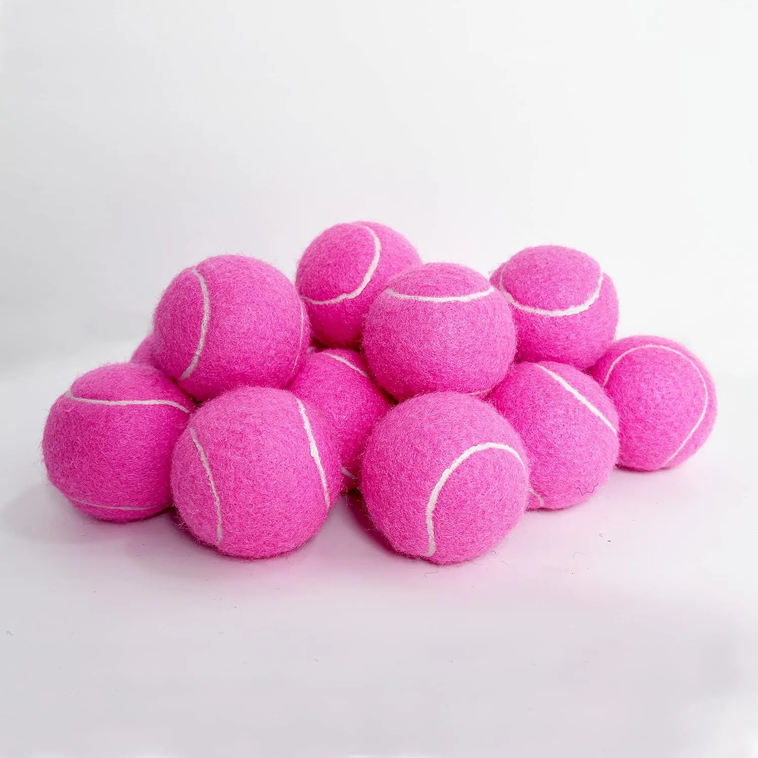 Tennis Balls, 12 Packs Practice Tennis Balls for Beginner, Training Playing Tennis Balls for Dogs, Come with Mesh Carry Bag