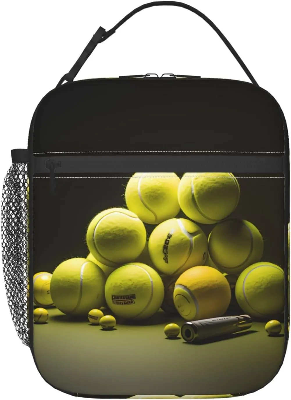 Tennis Diagram Lunch Tote Bag,Food Handbags Case For Women Lunch Box Insulated Lunch Container