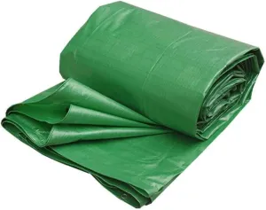 Tent The Chemical Hut Strong Green Waterproof Tarpaulin Ground Sheet Covers for CampingFishingGardening and Pets 2m x 3m/6.5ft x 10ft,50g/m2, ()