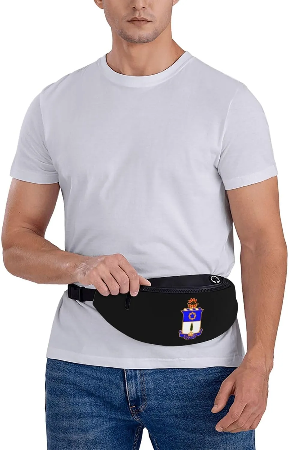 The 21st Infantry Regiment Unisex Leisure Waist Bag Outdoor Sports Running Waist Bag Business Travel Mobile Phone Bag