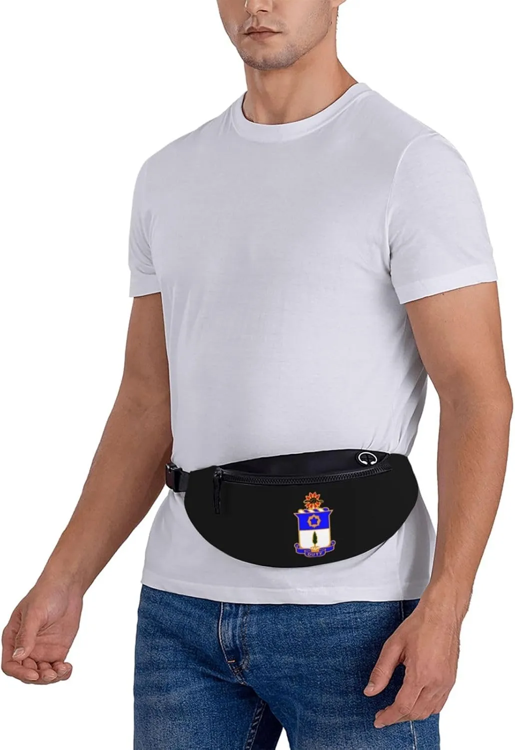 The 21st Infantry Regiment Unisex Leisure Waist Bag Outdoor Sports Running Waist Bag Business Travel Mobile Phone Bag