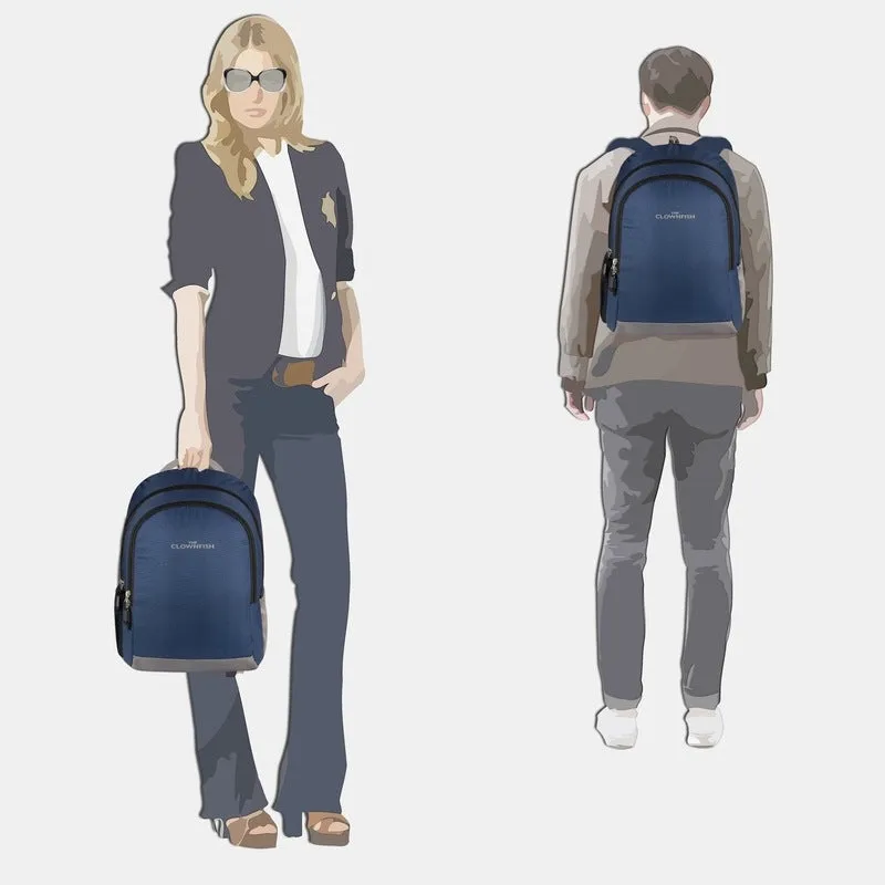 THE CLOWNFISH Unisex Delta Series 23 Liters Backpack |College Backpack| School Backpack|Backpack|Bags (Black)