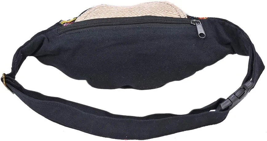 The Collection Royal Handmade Festival Cotton Polyester Waistpack Boho Hippie Waist Bag Hip Bum Running Belt Fanny Pack Travel Utility Belt (Multicolored-B)