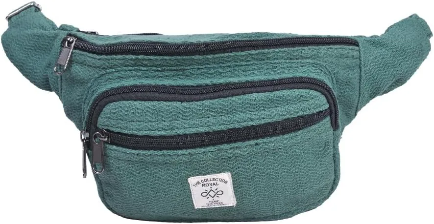 The Collection Royal Himalayan Hemp and Cotton Fanny Pack, Eco-friendly, Fanny Packs Boho, Hippie Fanny Pack, Waist Belt, Travel Utility Belt