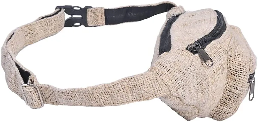 The Collection Royal Himalayan Hemp Fanny Pack, Eco-friendly, Fanny Packs Boho, Hippie Fanny Pack, Waist Belt, Travel Utility Belt
