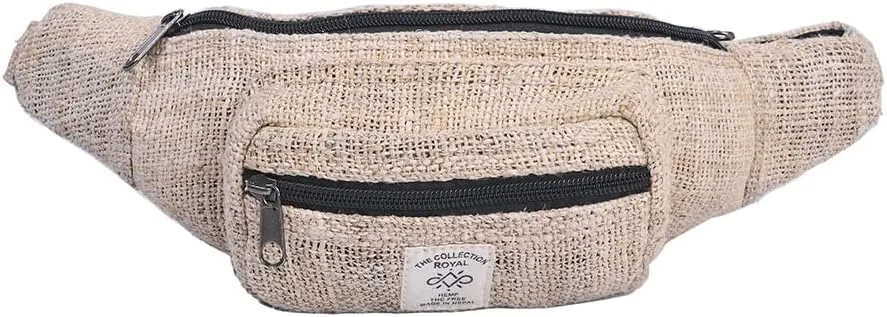 The Collection Royal Himalayan Hemp Fanny Pack, Eco-friendly, Fanny Packs Boho, Hippie Fanny Pack, Waist Belt, Travel Utility Belt