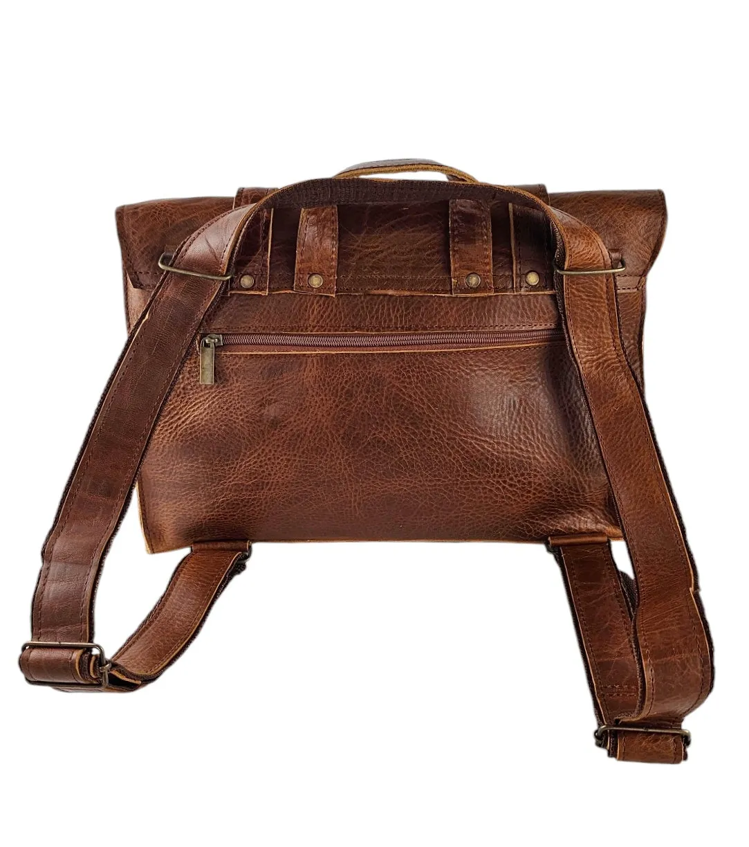 The Convertible Crossbody Backpack - Brown