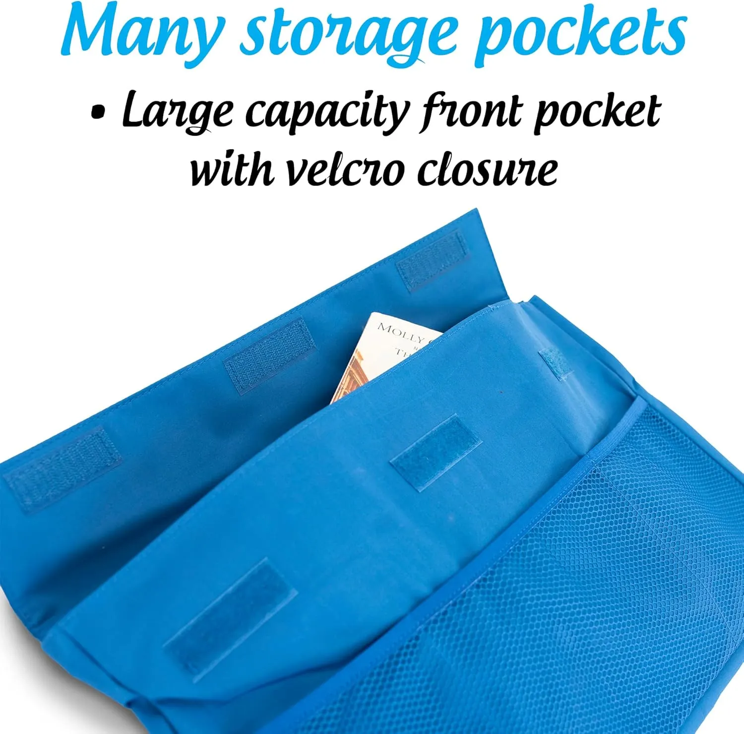 Top Glides Extra-Large Universal 6-Pocket Walker Bag/Tote/Pouch (Dark Blue)