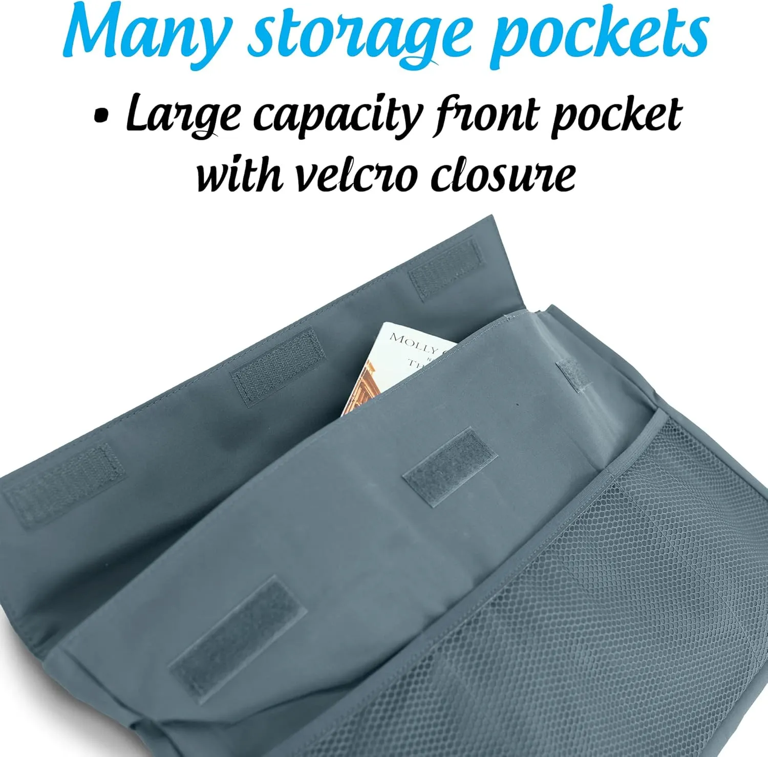 Top Glides Extra-Large Universal 6-Pocket Walker Bag/Tote/Pouch (Dark Gray)