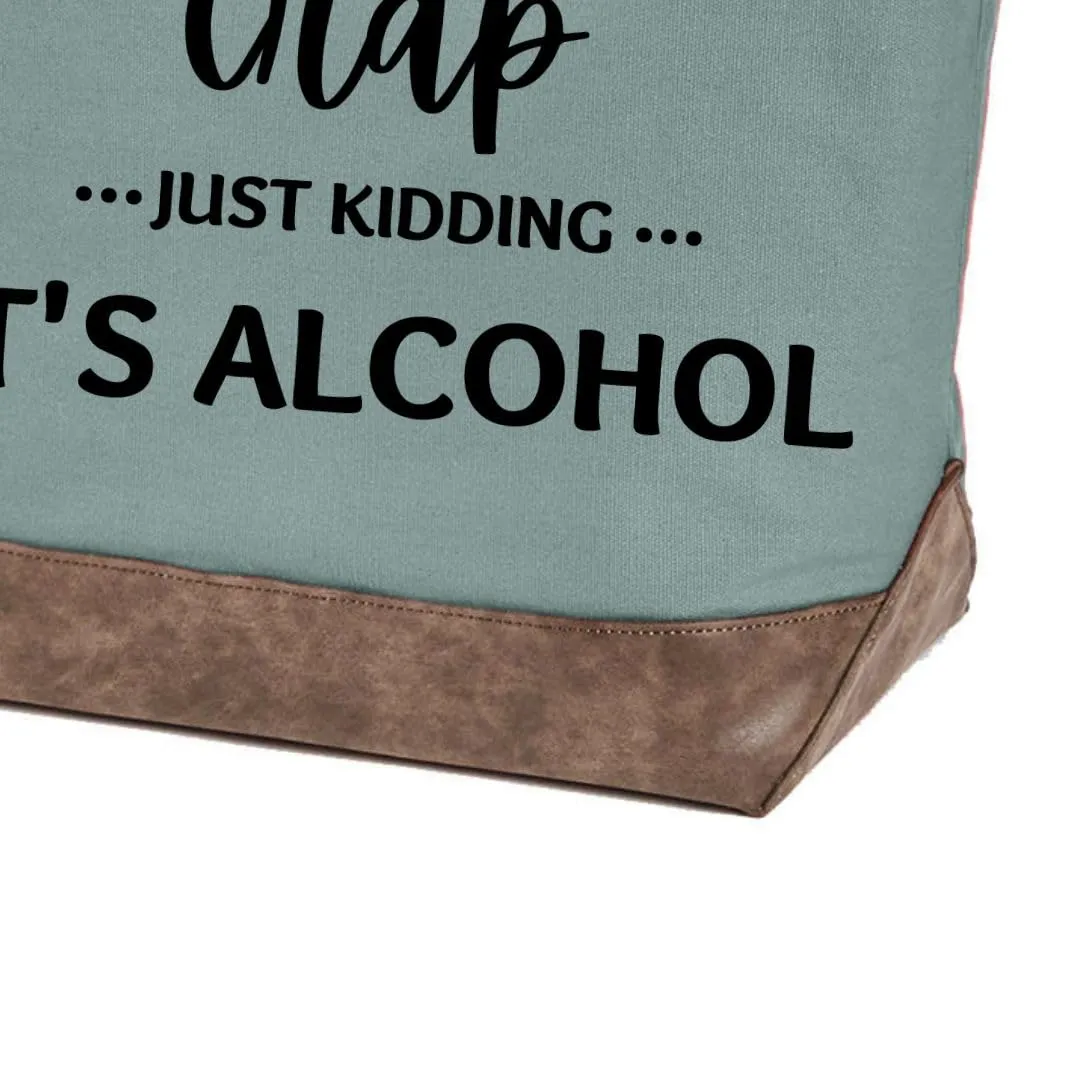 tote bag for women, canvas, grocery, beach, reusable, all occasion tote bag "Healthy crap" (One Size, Prickly pear cactus)