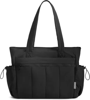 Tote Bag for Women, Lightweight Large Puffer Bag, Quilted Shoulder Purses Handbags for Travel Work