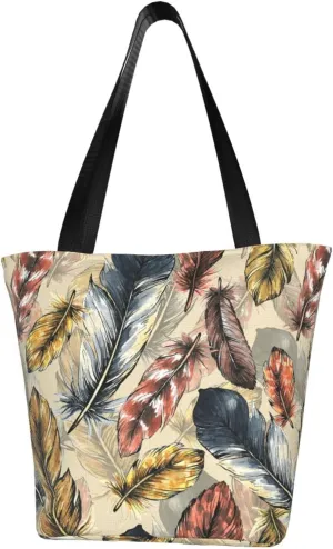 Tote Bag For Women Shoulder Bags Casual Shopping Cloth Reusable Handbags Heavy Duty For Beach Groceries Books Gym Work Travel