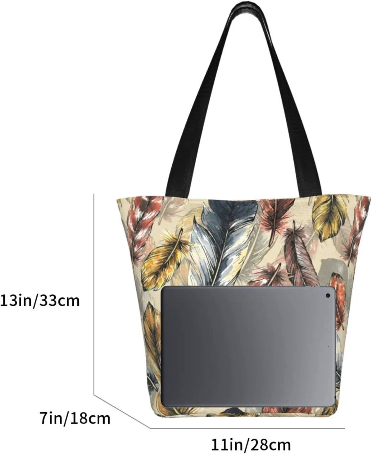 Tote Bag For Women Shoulder Bags Casual Shopping Cloth Reusable Handbags Heavy Duty For Beach Groceries Books Gym Work Travel