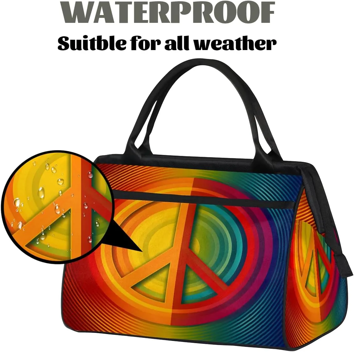 Tote Bag for Women with Zipper, Lightweight Travel Tote Bag Large Shoulder Bag Handbag for Work, Gym