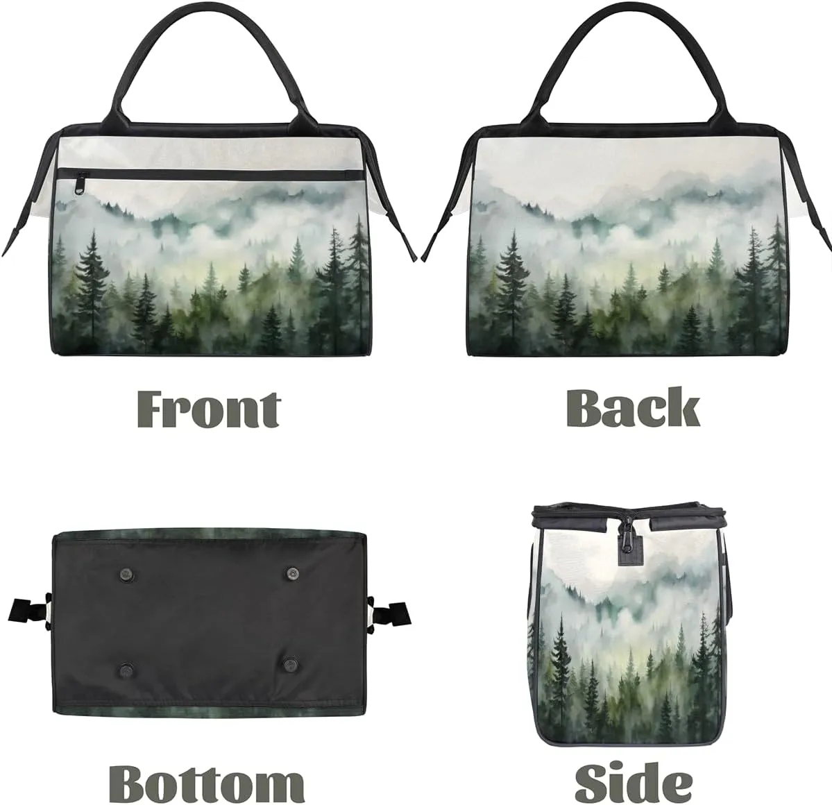 Tote Bag for Women with Zipper, Lightweight Travel Tote Bag Large Shoulder Bag Handbag for Work, Gym