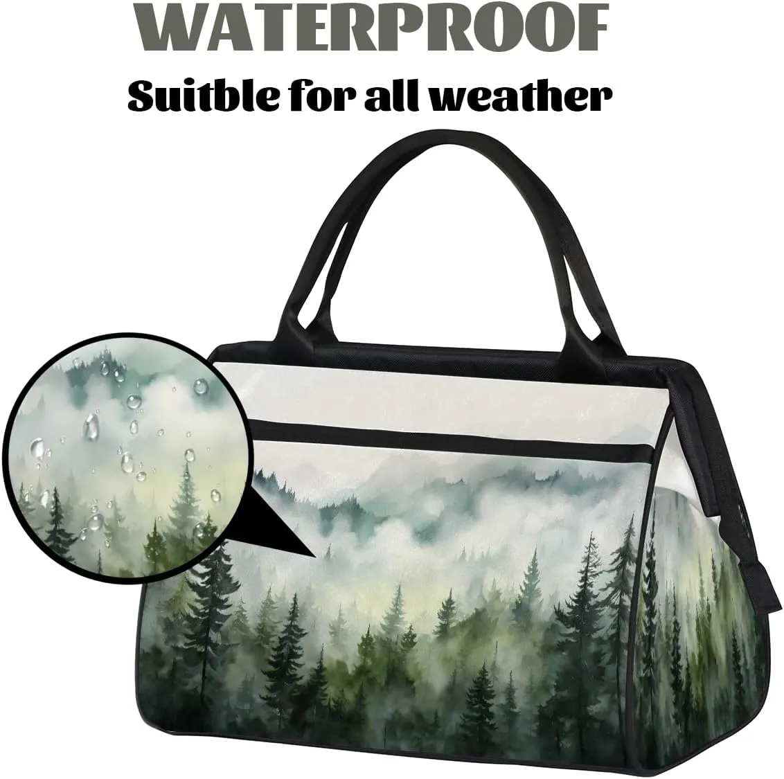 Tote Bag for Women with Zipper, Lightweight Travel Tote Bag Large Shoulder Bag Handbag for Work, Gym