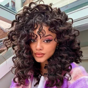ToyoTree Ocean Wave Crochet Hair - 12 Inch 8 Packs Light Brown Mid-Length Curly Deep Wave Crochet Hair, Synthetic Ocean Wave Braiding Hair Extensions (12 Inch,#4-8P)