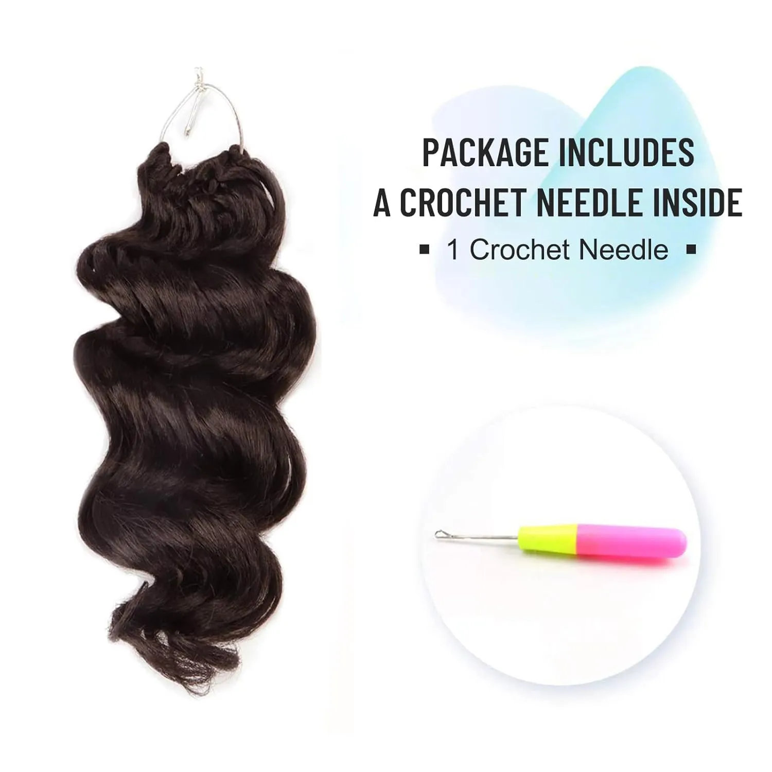 ToyoTree Ocean Wave Crochet Hair - 12 Inch 8 Packs Light Brown Mid-Length Curly Deep Wave Crochet Hair, Synthetic Ocean Wave Braiding Hair Extensions (12 Inch,#4-8P)