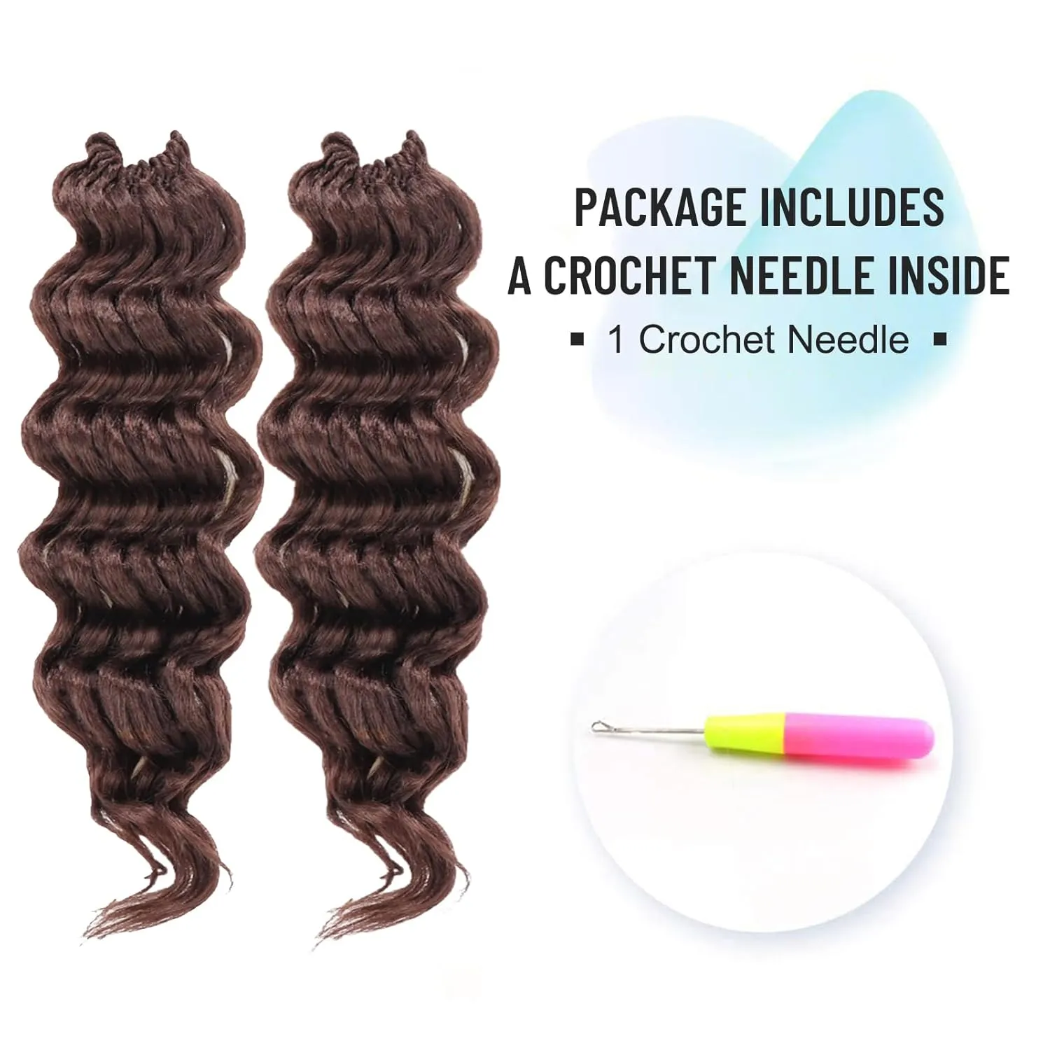 ToyoTree Ocean Wave Crochet Hair - 12 Inch 8 Packs Wine Red Mid-Length Curly Deep Wave Crochet Hair, Synthetic Ocean Wave Braiding Hair Extensions (12 Inch,99J-8P)