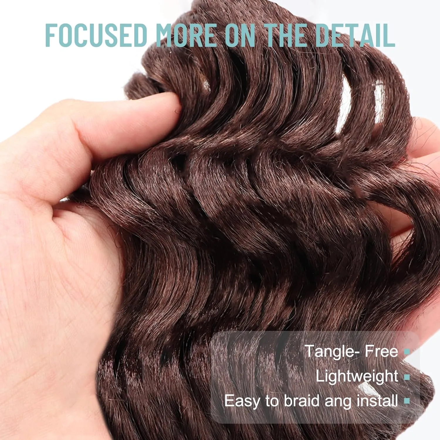 ToyoTree Ocean Wave Crochet Hair - 12 Inch 8 Packs Wine Red Mid-Length Curly Deep Wave Crochet Hair, Synthetic Ocean Wave Braiding Hair Extensions (12 Inch,99J-8P)