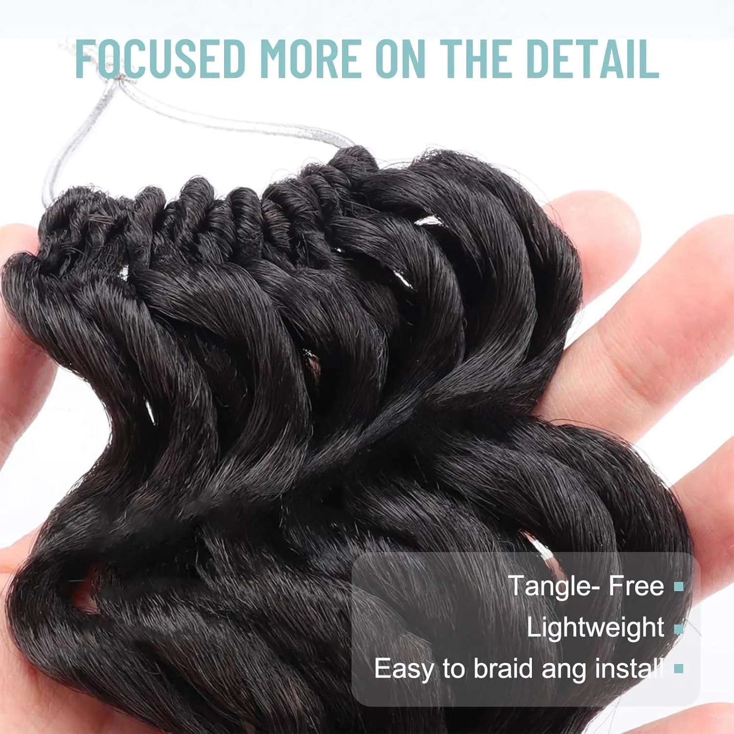 ToyoTree Ocean Wave Crochet Hair - 9 Inch 8 Packs Dark Brown Short Curly Deep Wave Crochet Hair, Synthetic Ocean Wave Braiding Hair Extensions (9 Inch,#2-8P)
