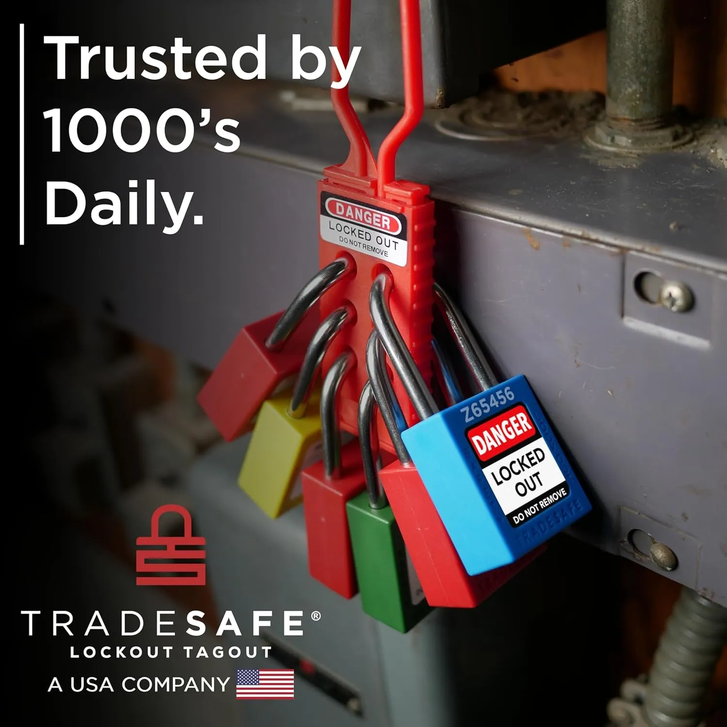 TRADESAFE Lockout Tagout Locks Set - 10 Green Keyed Alike Padlocks, 2 Keys Per Lock, OSHA Compliant Loto Locks for Lock Out Tag Out Stations, Premium Grade