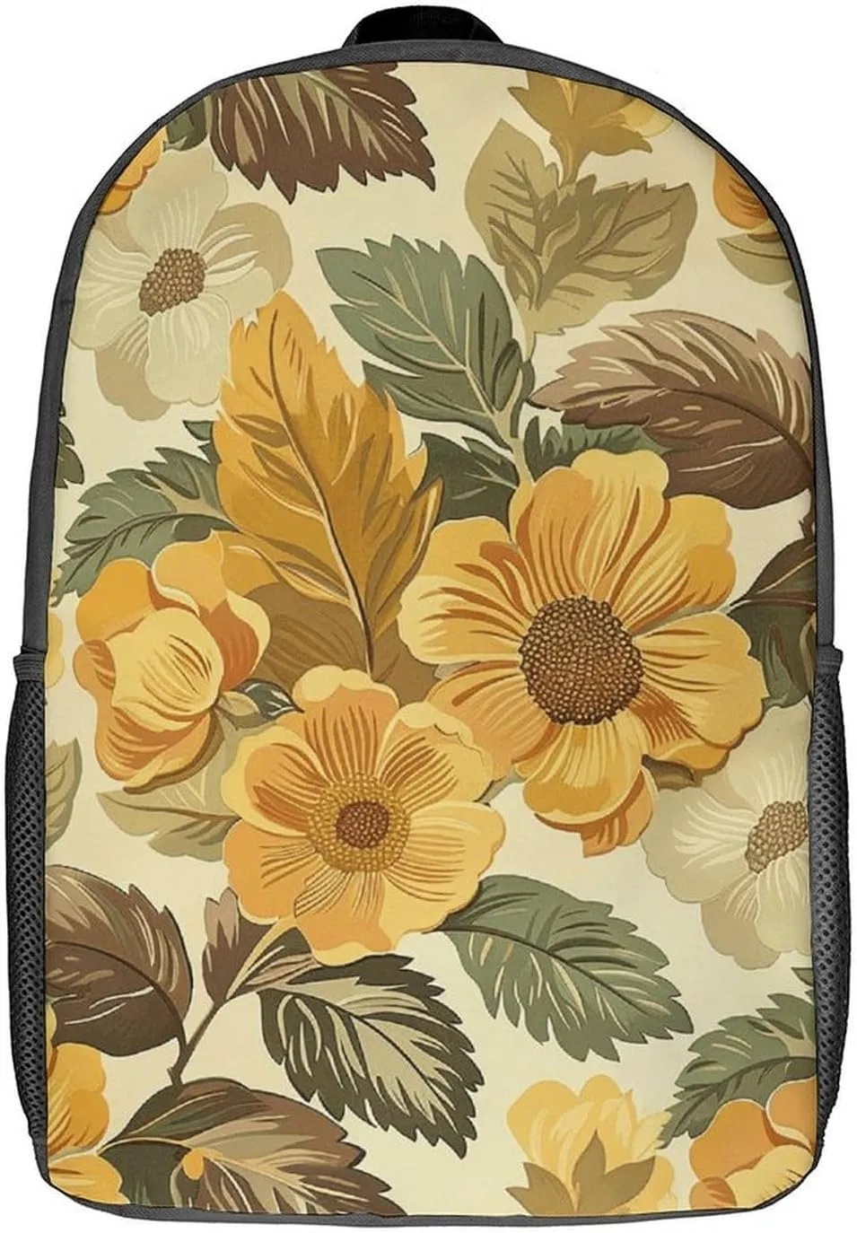 Travel Backpack for Men Women Daypack Large Flowers And Leaves Laptop Backpack Computer Bag Business Work Bag for Work