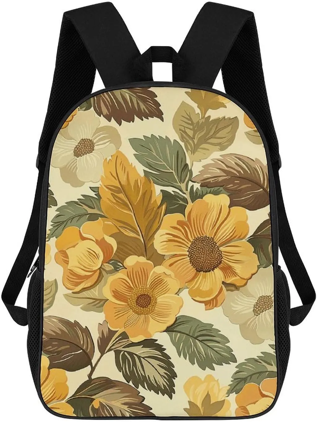 Travel Backpack for Men Women Daypack Large Flowers And Leaves Laptop Backpack Computer Bag Business Work Bag for Work