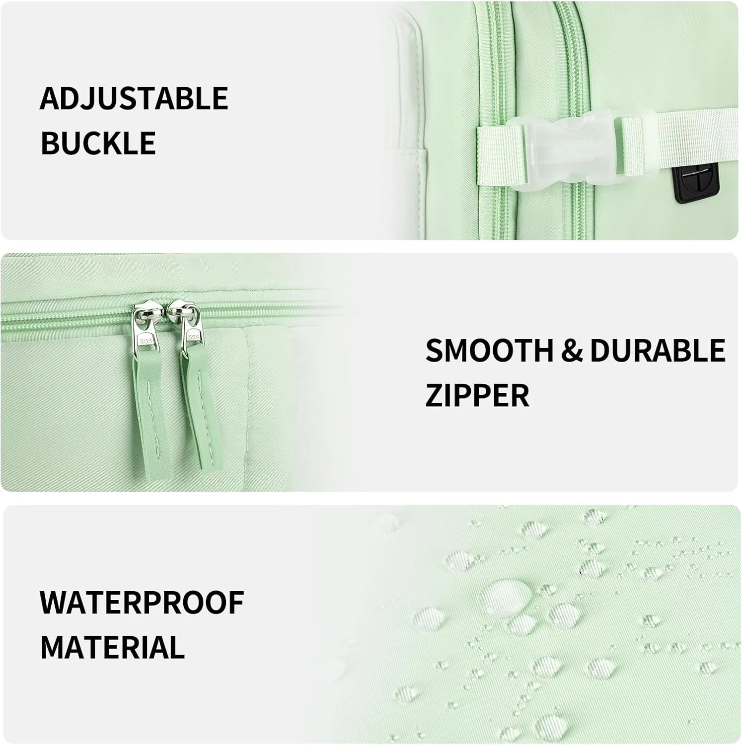 Travel Backpack For Women, 25L Waterproof Laptop Daypack for Traveling Camping, Small Carry On Flight Approved Backpacks (Green)