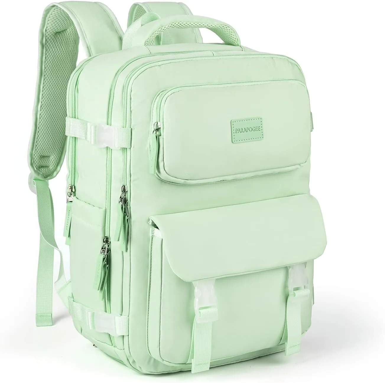 Travel Backpack For Women, 25L Waterproof Laptop Daypack for Traveling Camping, Small Carry On Flight Approved Backpacks (Green)