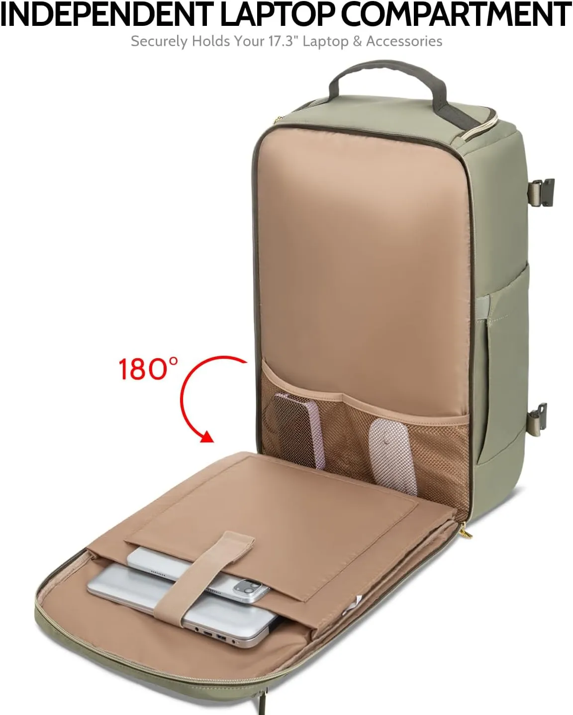 Travel Backpack for Women, 40L Carry On Backpacks Flight Approved, 18x14x8 Inches Personal Item Travel Bag, Large Backpack for Travel fits 17.3” Laptop, Waterproof Weekender Bag