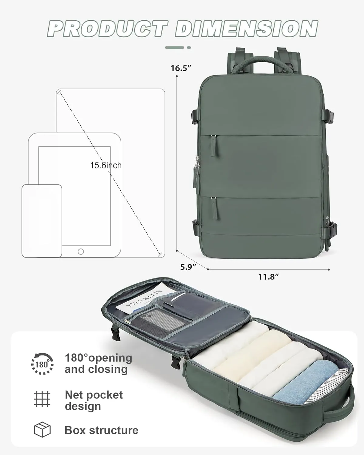 Travel Backpack For Women Men Airline Approved Carry On Bags For Airplanes Gym Bag With Shoe Compartment Backpack For Traveling On Airplane Waterproof Laptop Backpack College Travel Essentials