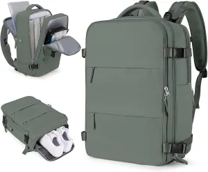 Travel Backpack For Women Men Airline Approved Carry On Bags For Airplanes Gym Bag With Shoe Compartment Backpack For Traveling On Airplane Waterproof Laptop Backpack College Travel Essentials