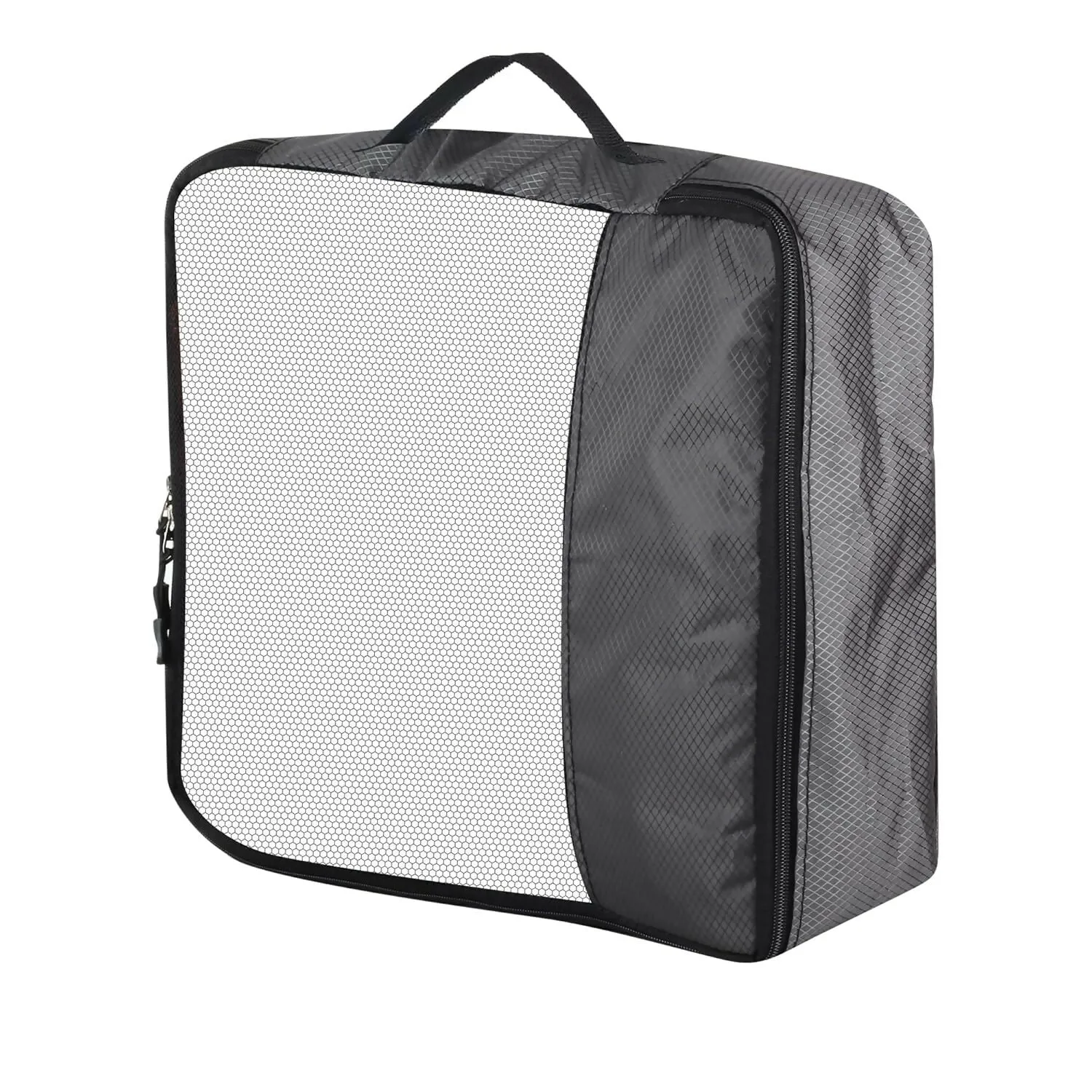 Travel Packing Cubes Set Polyester Organizer Bags (Pack of 4,Grey)